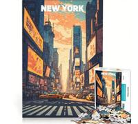 Puzzle per adulti da 1000 pezzi: Times Square all'ora d'oro, gioco rilassante, decorazione per la casa, regalo di compleanno 50x75cm