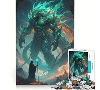 Puzzle per adulti da 1000 pezzi: Titano Celeste contro il Mago, gioco rompicapo, attività divertenti da fare in casa, lista dei desideri con Babbo Natale 38x26cm