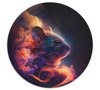 Puzzle per adulti da 1000 pezzi "Topolino e la Nebulosa", puzzle rotondi in carta, regalo perfetto per compleanni, Natale, Halloween, Ringraziamento, Pasqua (dimensioni 67,5x67,5 cm)