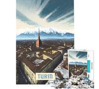 Puzzle per adulti da 1000 pezzi Torino gioco rilassante gioco stimolante regalo per compleanni sfida difficile (dimensioni 38x52cm)