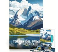 Puzzle per adulti da 1000 pezzi Torres del Paine W Circuit Chile Gioco di precisione Giocattolo intelligente per stimolare la mente Gioco libero Regalo di compleanno (50x75cm)