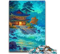 Puzzle per adulti da 1000 pezzi, torri del palazzo coreano tradizionale, antistress, sfida difficile, ogni pezzo è unico, gioco divertente e stimolante per tutta la famiglia, 50x75cm