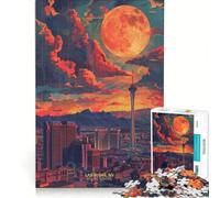 Puzzle per adulti da 1000 pezzi tramonto a Las Vegas Nevada giochi educativi taglio di precisione collezione d'artista belle arti 38x52cm