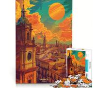 Puzzle per adulti da 1000 pezzi tramonto a Valencia Spagna gioco educativo taglio di precisione collezione d'artista belle arti 38x52cm