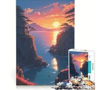 Puzzle per adulti da 1000 pezzi "Tramonto all'orizzonte" decorazione da parete regalo di compleanno per rafforzare l'amore tra le coppie 50x75cm