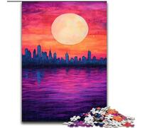 Puzzle per adulti da 1000 pezzi Tramonto in città, aiuta il cervello a esercitare i giocattoli avvincenti per coltivare la pazienza e migliorare la memoria dimensioni 26x38cm