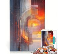 Puzzle per adulti da 1000 pezzi Tramonto oltre le stelle gioco per famiglie difficile e stimolante compleanno e Natale 38x52cm