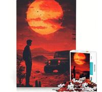 Puzzle per adulti da 1000 pezzi tramonto rosso nel deserto gioco educativo difficile compleanno e Natale 38x26cm