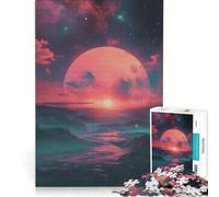 Puzzle per adulti da 1000 pezzi tramonto su Marte gioco pratico rilassante e stimolante per la mente regalo di compleanno regalo di viaggio 38x26cm