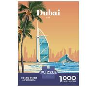 Puzzle Per Adulti Da 1000 Pezzi Travel to Dubai Puzzle Giochi Rilassanti Sfida Difficile Regali Unici Per Compleanno E Natale 52x38cm/1000pcs