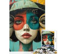 Puzzle per adulti da 1000 pezzi: Tre donne con il cappello Un gioco impossibile divertente e umoristico Giocattolo educativo regalo perfetto per amici e familiari (52x38cm)