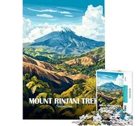 Puzzle per adulti da 1000 pezzi trekking sul Monte Rinjani Indonesia Un gioco avvincente per coltivare la pazienza divertente e istruttivo ideale come regalo di compleanno (dimensioni 50x75cm)