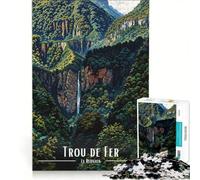 Puzzle per adulti da 1000 pezzi Trou De Fer La Reunion gioco interattivo attività divertenti da fare in casa per rafforzare l'amore tra le coppie 50x75cm
