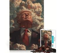 Puzzle per adulti da 1000 pezzi "Trump tra le nuvole", gioco di precisione, giocattolo stimolante per la mente, per il tempo libero, regalo di compleanno (50x75cm)