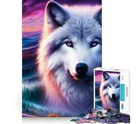 Puzzle per adulti da 1000 pezzi, Twilight Spirit Wolf, con bordi precisi, gioco creativo, ideale per momenti di relax, tema natalizio (38x52cm)
