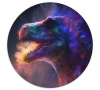 Puzzle per adulti da 1000 pezzi, Tyrannosaurus Rex Nebula, puzzle rotondo in cartone, rompicapo impegnativo per adolescenti, perfetto come decorazione per la casa o come regalo (67,5x67,5 cm)