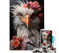 Puzzle per adulti da 1000 pezzi Uccello Segretaria - Gioco educativo e coinvolgente per coltivare la pazienza donne e uomini - Decorazione da parete (Dimensioni 38x52cm)