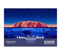 Puzzle Per Adulti Da 1000 Pezzi Uluru Ayers Rock Australia Night Puzzle Per Adulti Gioco Rompicapo Vacanza A Casa Passatempo Interazione Genitore-figlio 52x38cm/1000pcs