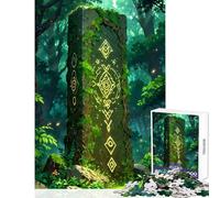 Puzzle per adulti da 1000 pezzi,un antico monumento della foresta,decorazione per la casa,giocattoli,regalo per compleanni,gioco impossibile,migliora l'amore tra coppie,dimensioni 50x75cm