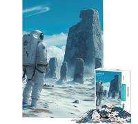 Puzzle per adulti da 1000 pezzi un astronauta solitario che scopre un antico strumento per l'esercizio mentale Regalo per donne Giocattolo antistress per maggiori di 14 anni Gioco di puzzle offerto