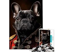 Puzzle per adulti da 1000 pezzi: un bulldog francese in abiti da vampiro Puzzle da 1000 pezzi per la decorazione della casa Regalo perfetto per amici e familiari (38x52cm)