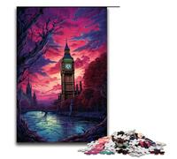 Puzzle per adulti da 1000 pezzi "Un grande campanile sopra la città" Modello di assemblaggio Aiuta il cervello a esercitare Giocattoli avvincenti per coltivare la pazienza 1000 pezzi (75x50 cm)