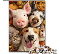Puzzle per adulti da 1000 pezzi, un gruppo di animali da fattoria, giocattoli, giochi educativi, regali e giocattoli fantastici antistress (dimensioni 50x75cm)