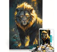 Puzzle per adulti da 1000 pezzi: Un leone osserva il suo territorio, giochi per famiglie, analisi e logica, regalo per amici e parenti 50x75cm