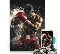 Puzzle per adulti da 1000 pezzi: un pugile che si fa strada nell'acqua, un gioco divertente per tutta la famiglia, con pezzi di forma casuale che si incastrano perfettamente 38x26cm