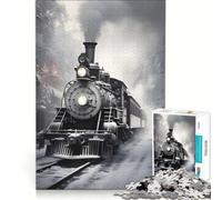 Puzzle per adulti da 1000 pezzi: Un vecchio treno, giochi divertenti, rilassanti e stimolanti per la mente, per rafforzare l'amore tra le coppie 38x52cm
