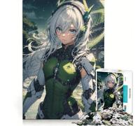 Puzzle per adulti da 1000 pezzi: Una ragazza in armatura cibernetica, gioco rilassante, allena la mente e la mano, compleanni e altre occasioni 38x26cm