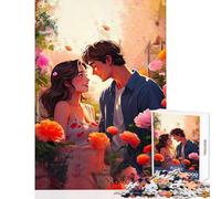 Puzzle per adulti da 1000 pezzi "Una storia d'amore tra i petali" gioco rilassante ideale per le vacanze a casa per passare il tempo decorazione domestica regalo perfetto per tutta la famiglia