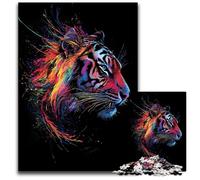 Puzzle per adulti da 1000 pezzi Una tigre maestosa con la sua criniera che volteggia nel vento Puzzle impegnativi Regalo perfetto per la festa della mamma Compleanni Natale 1000 pezzi (38x26 cm)