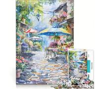 Puzzle per adulti da 1000 pezzi: Una tranquilla strada di paese, gioco rompicapo, difficile, ideale come regalo per tutta la famiglia 38x26cm