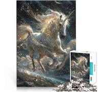 Puzzle per adulti da 1000 pezzi Unicorno Fatto di cartone per e da 14 anni in su Sfida di gioco educativo giocattolo Ottimo regalo per i videogiochi misurare:26x38cm/10.24 x 14.96pollice
