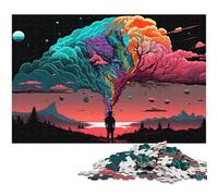 Puzzle per adulti da 1000 pezzi "Universo dentro l'uomo" con intelligenza artificiale e taglio di precisione ideale come regalo per tutta la famiglia (dimensioni 38x26 cm)