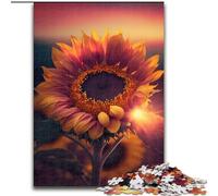 Puzzle per adulti da 1000 pezzi "Universo Girasole" in legno, perfetto come decorazione fai da te o regalo di compleanno 50x75cm per feste, compleanni e serate di giochi in famiglia