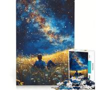 Puzzle per adulti da 1000 pezzi: Uomo che osserva il cielo stellato gioco educativo per divertimento in famiglia collezione d'artista belle arti 38x26cm