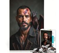 Puzzle per adulti da 1000 pezzi "Uomo con drago come compagno" gioco pratico difficile e stimolante ideale come regalo per tutta la famiglia 50x75cm