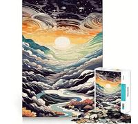 Puzzle per adulti da 1000 pezzi,Valle Celeste,taglio pulito,arte,logica,gioco divertente,rilassante,regalo di Natale,calma (38x26cm)