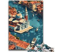 Puzzle per adulti da 1000 pezzi Venezia dall'alto per bambini dai 14 anni in su, interessanti regali per ridurre lo stress per amici e familiari (dimensioni 38x52cm)