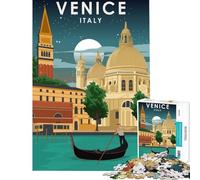 Puzzle per adulti da 1000 pezzi Venezia di notte Italia Giochi per famiglie sfida per l'intelligenza giocattolo avvincente ottima idea regalo un'opera d'arte (dimensioni 38x26cm)
