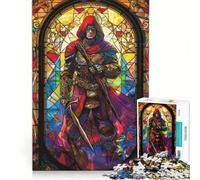 Puzzle per adulti da 1000 pezzi vetrata artistica battaglia tra maghi gioco divertente rilassante e stimolante per la mente per rafforzare l'amore di coppia 50x75cm