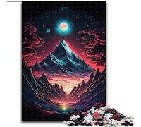 Puzzle per adulti da 1000 pezzi, vetta mistica della montagna, puzzle da 1000 pezzi, rompicapo impegnativo per adolescenti, divertimento per famiglie, regalo fai da te per la casa (dimensioni 26x38cm)