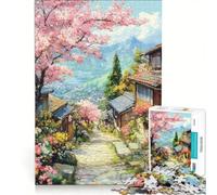 Puzzle per adulti da 1000 pezzi "Via dei ciliegi in fiore", gioco pratico, analisi e logica, regalo per amici e familiari 50x75cm