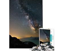 Puzzle per adulti da 1000 pezzi Via Lattea sulle Alpi Puzzle da 1000 pezzi Giocattolo Decorazione da parete Sfida impegnativa Gioco unico (38x26cm)