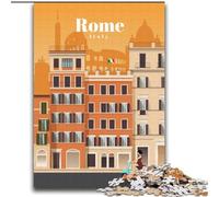 Puzzle per adulti da 1000 pezzi, viaggio a Roma, apprendimento educativo, ideale come regalo per tutta la famiglia, 75x100cm