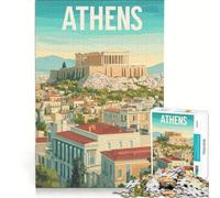 Puzzle per adulti da 1000 pezzi: Viaggio ad Atene Grecia Gioco interattivo Divertimento per tutta la famiglia compleanni e altre occasioni 50x75cm