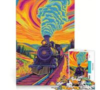 Puzzle per adulti da 1000 pezzi "Viaggio in treno mistico" gioco impossibile migliora la memoria con pezzi di forma casuale completamente ad incastro 50x75cm