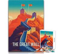 Puzzle per adulti da 1000 pezzi, Viaggio lungo il muro, Tranquillo, Rilassante, Tempo libero, Ideale, Taglio preciso, Giocattolo artigianale, Dimensioni 38x52cm